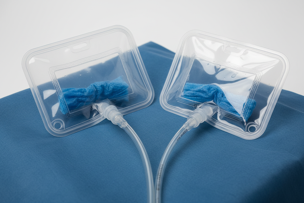 Dual Fluid Collection Pouches