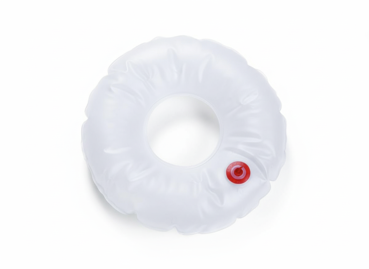 Inflatable Plastic Invalid Ring - 17 Inch Medical Grade Cushion for Pressure Relief and Comfort Support