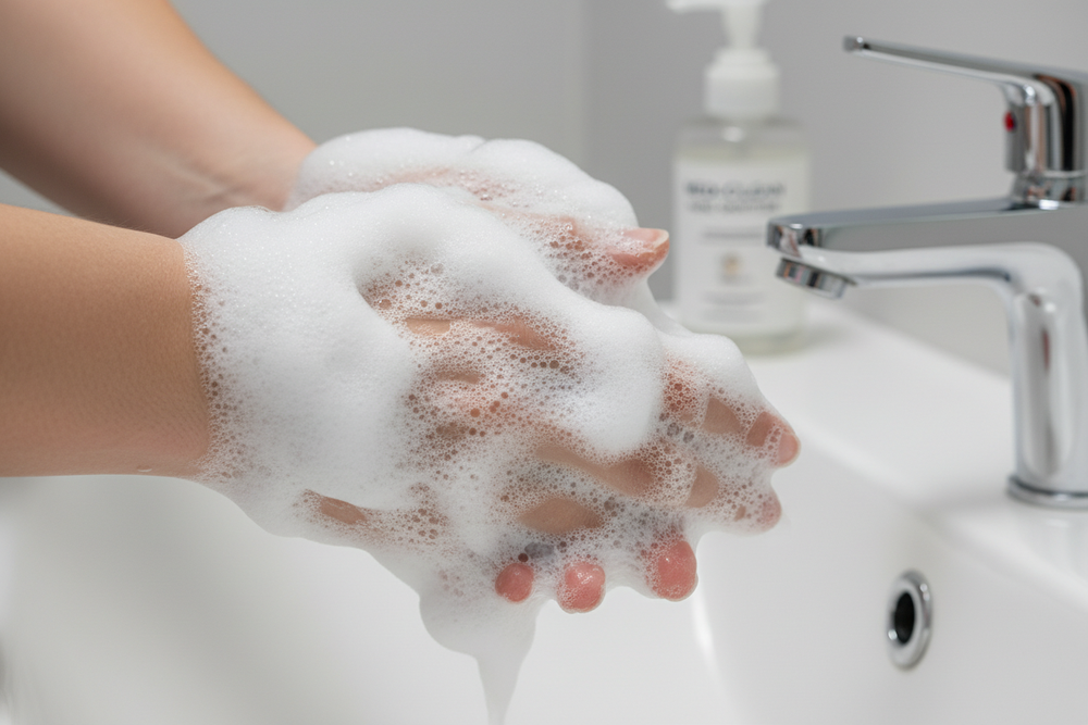 Thick foaming lather detail