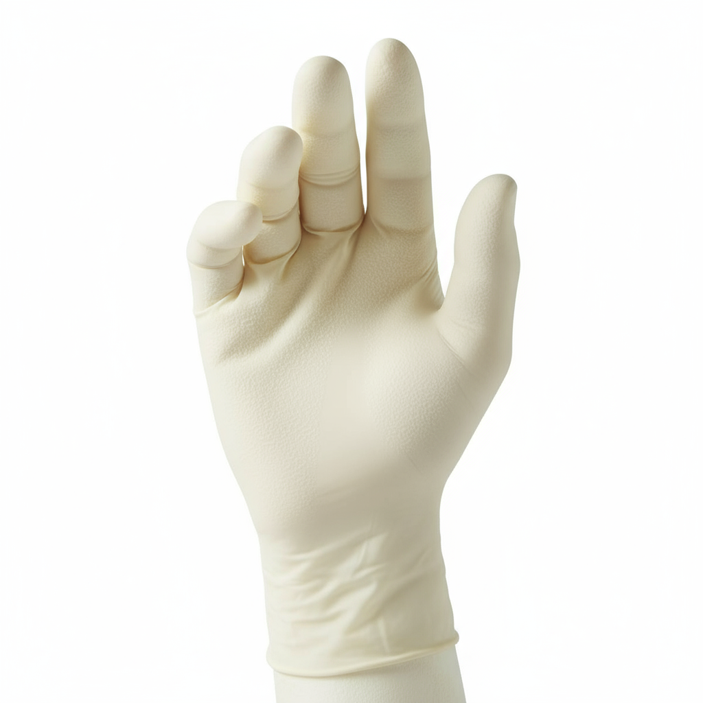 Close-up textured grip and beaded cuff detail