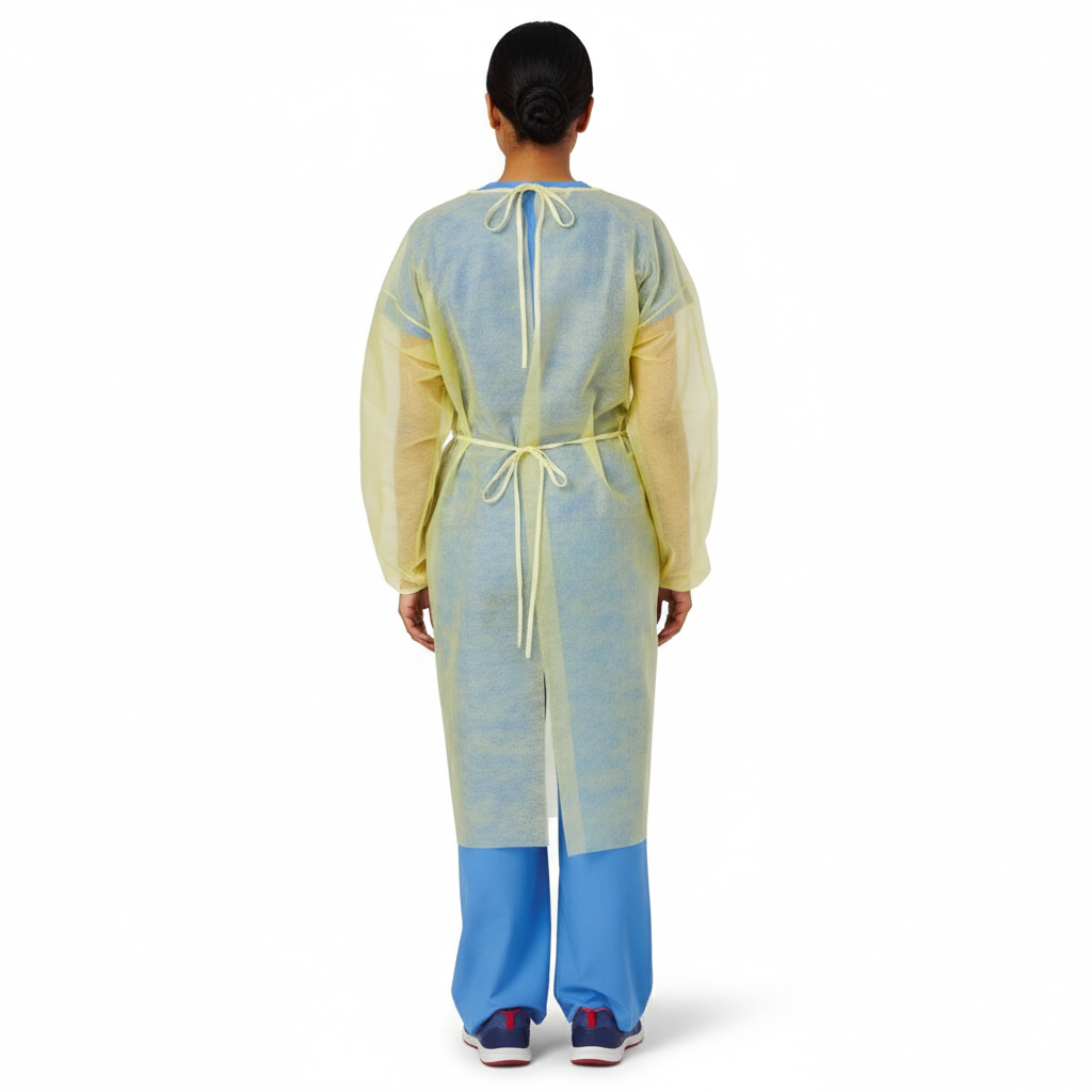 Back view of medical gown