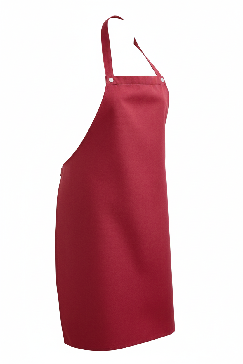 Professional Apron-Style Adult Bib - 27" Long Lap Protection with Snap Closure