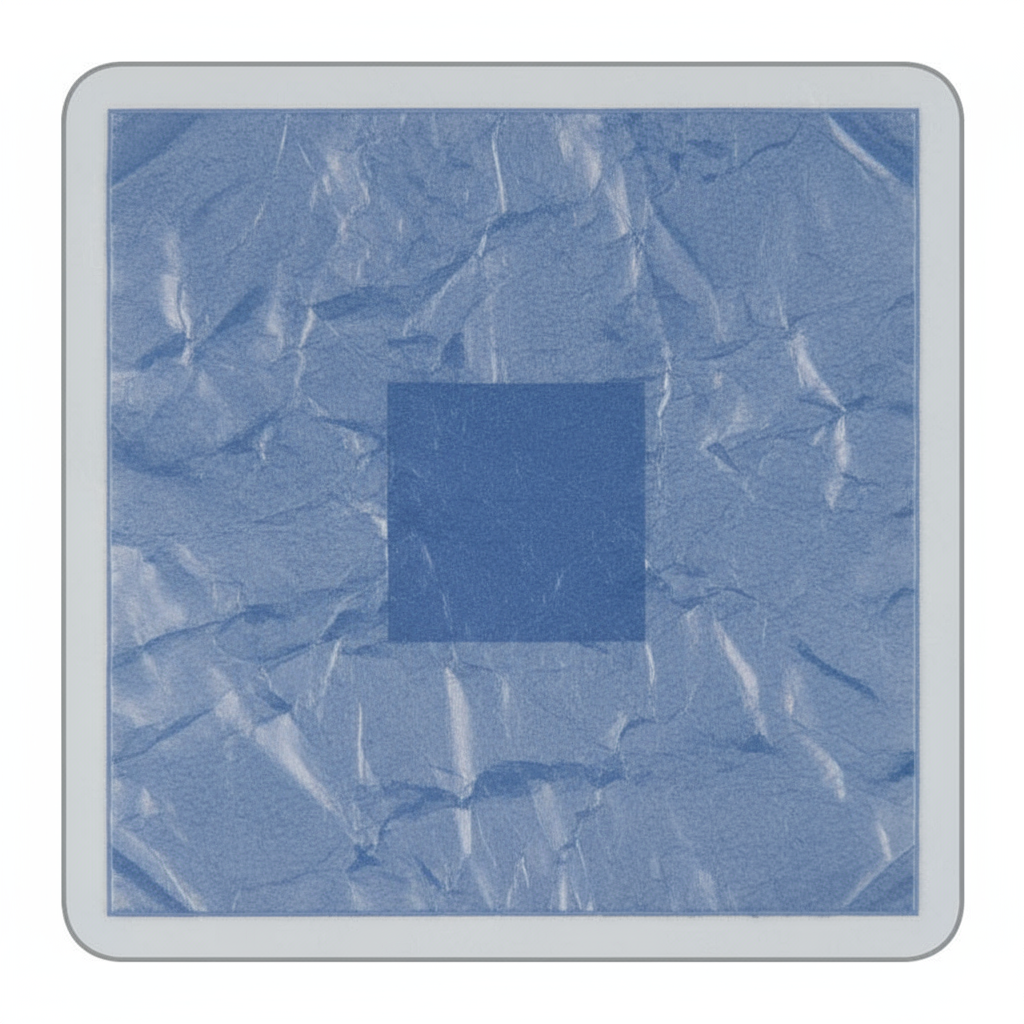 Invisishield Incise Surgical Drape with Adhesive - 6.5" x 7.5" Ophthalmic Drape (Case of 40)