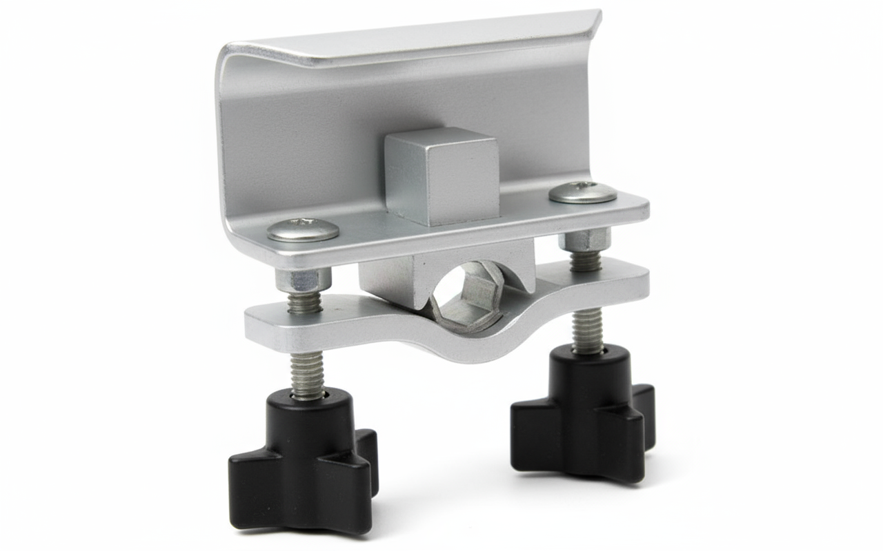 Close-up detail of clamp mechanism