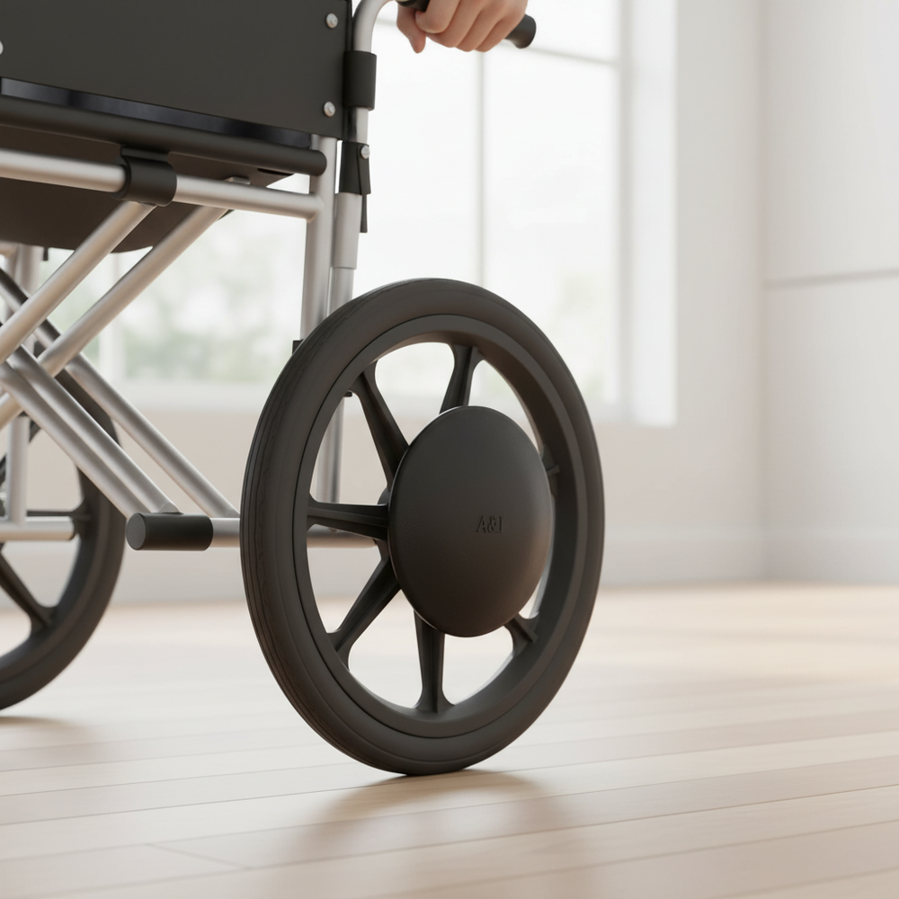 Installed on wheelchair