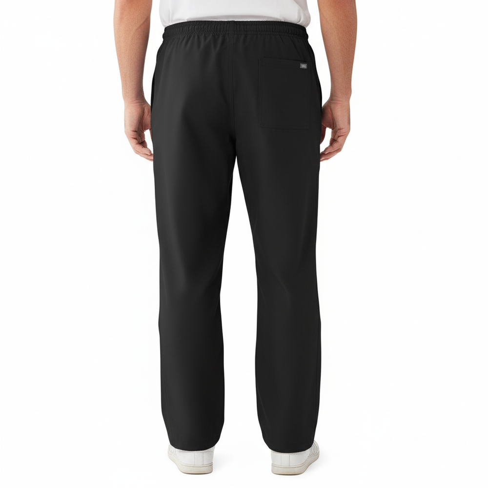 Back view showing pocket and drawstring