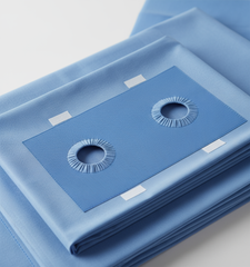 Close-up of elastic fenestrations