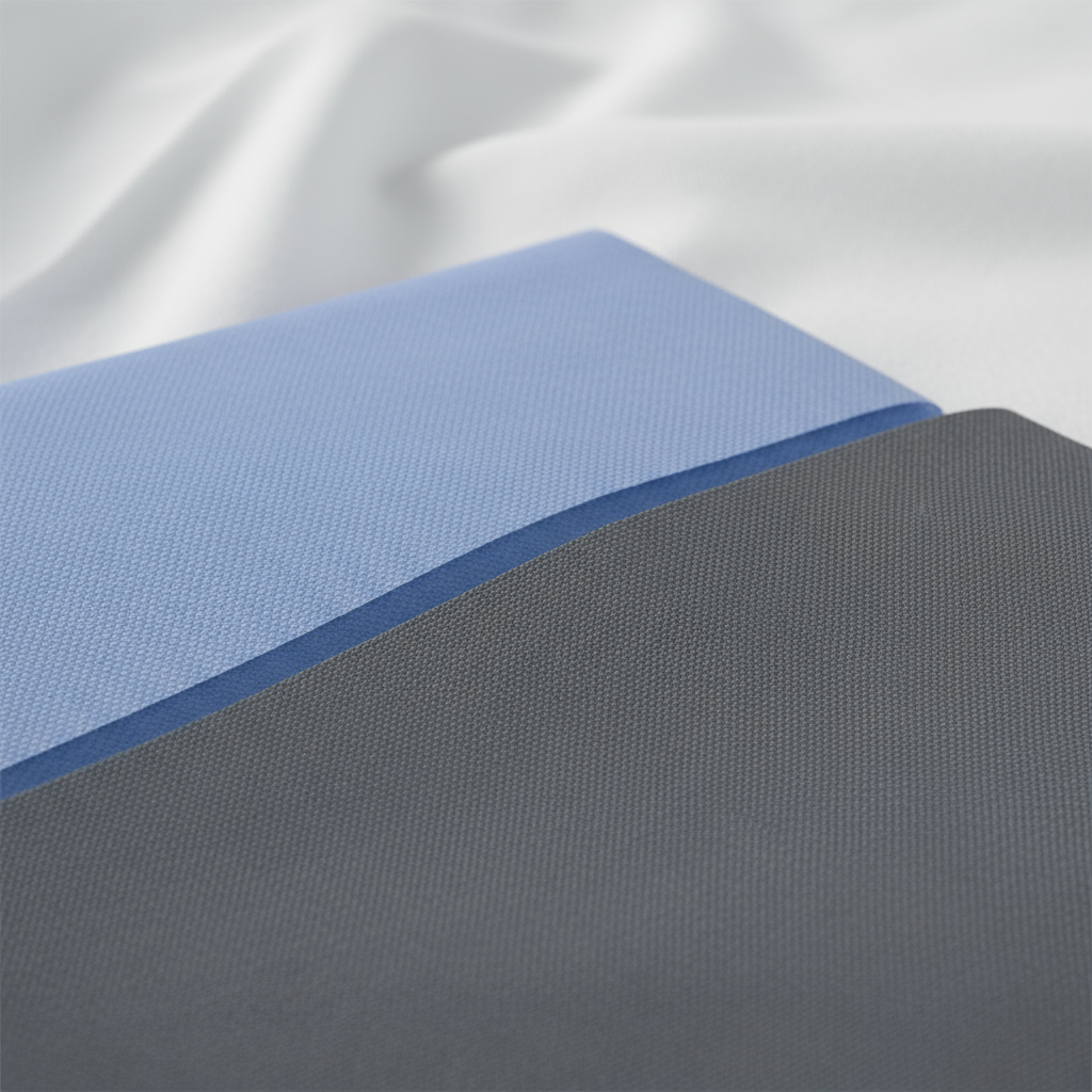 Close-up of drapes and gown