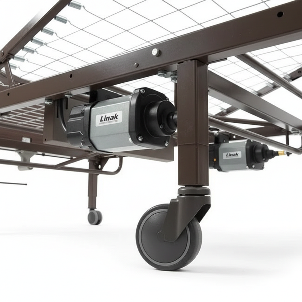 Close-up detail of motors and frame reinforcement