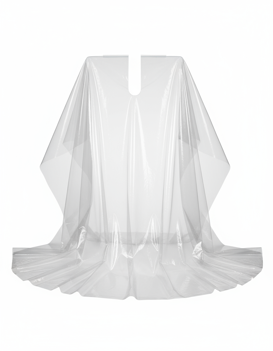 Unfolded drape showing coverage area