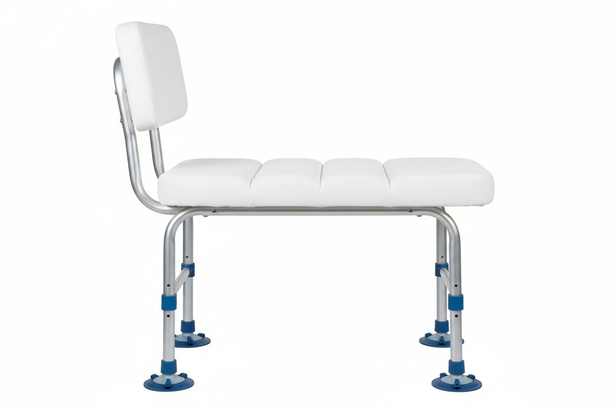 Side profile showing adjustable legs