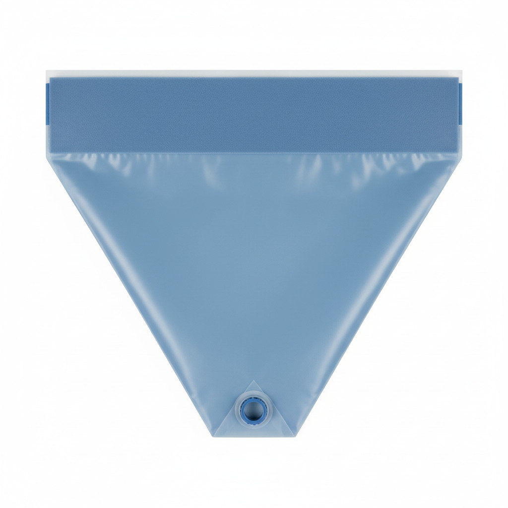 Top view of fluid pouch