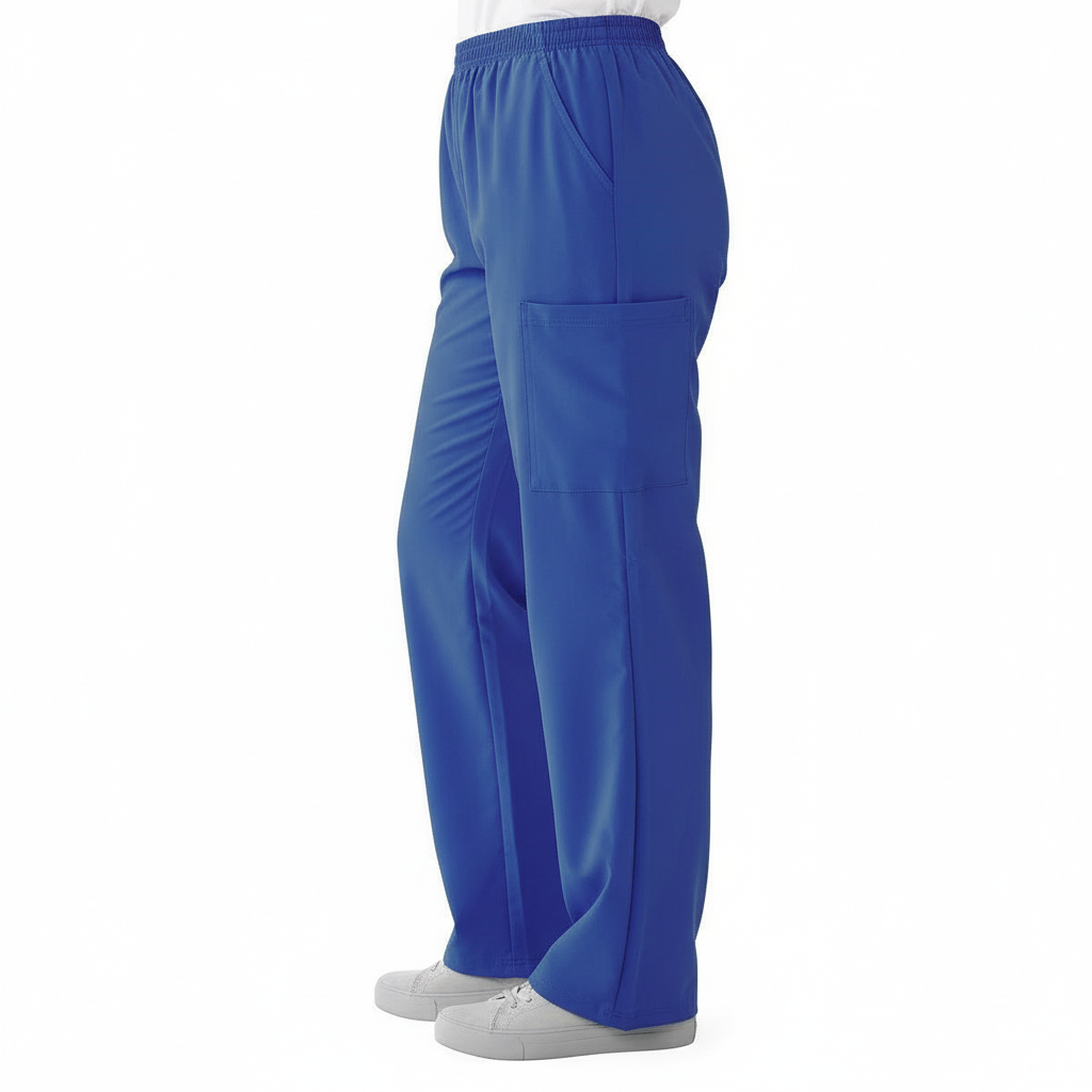Side profile highlighting cargo pockets