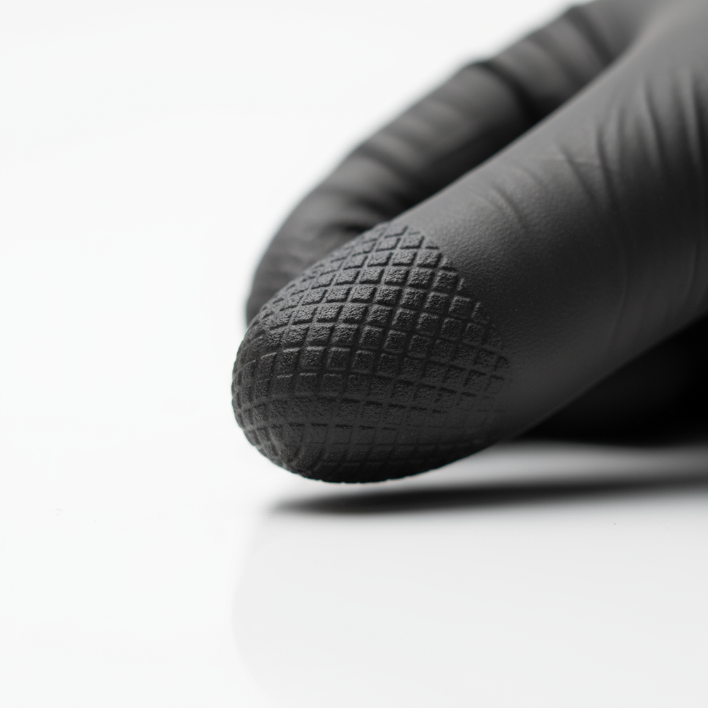 Close-up textured fingertips