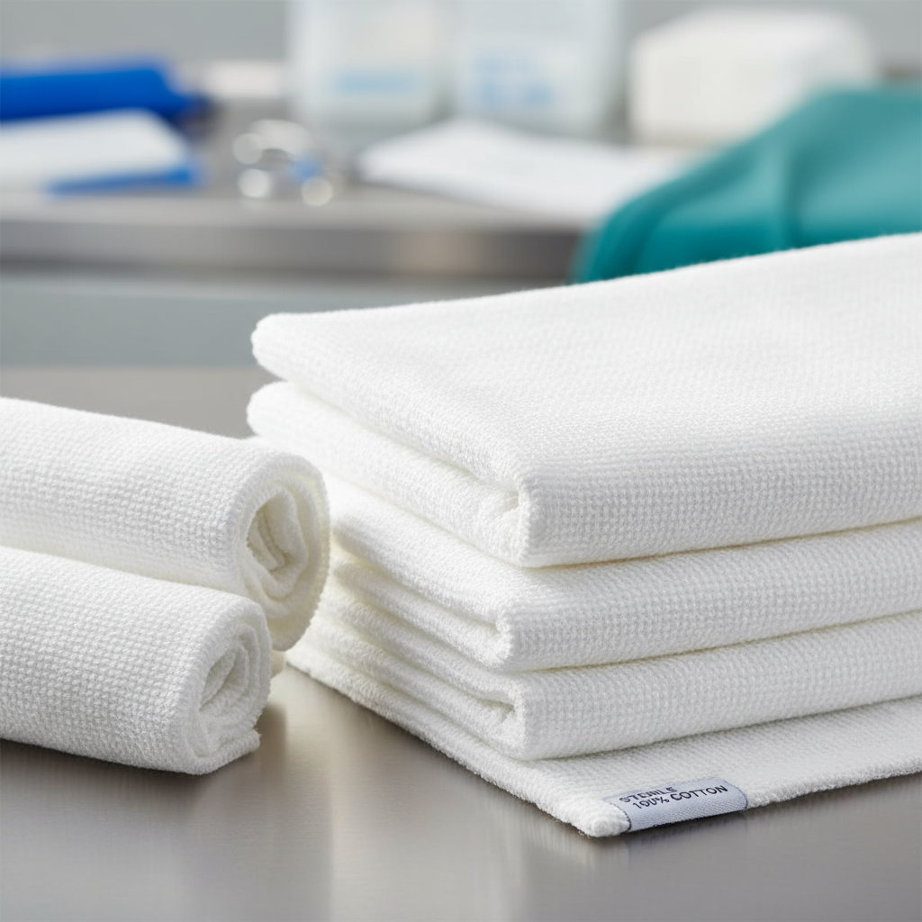 Medline Sterile Disposable OR Towels - Premium 100% Cotton Surgical Towels