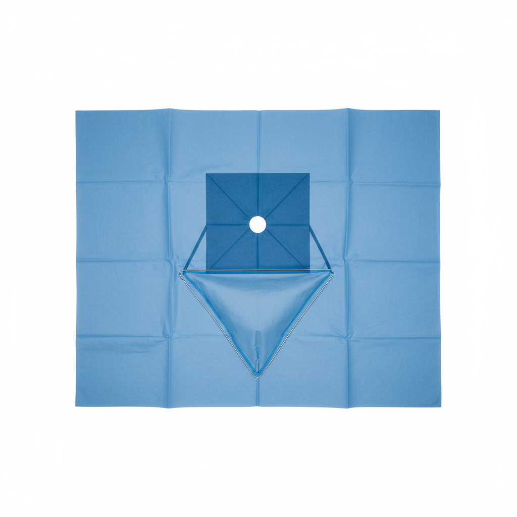 Top-down view of orthopedic drape