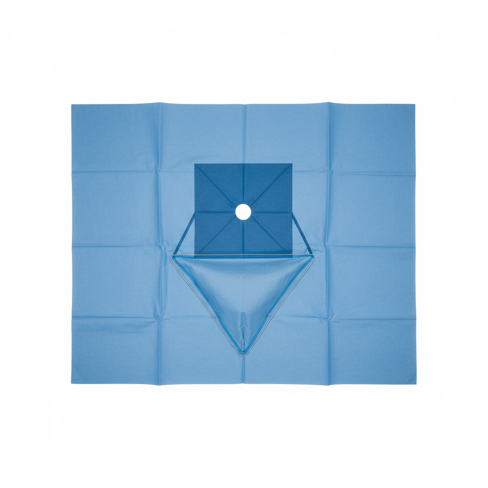 Top-down view of orthopedic drape