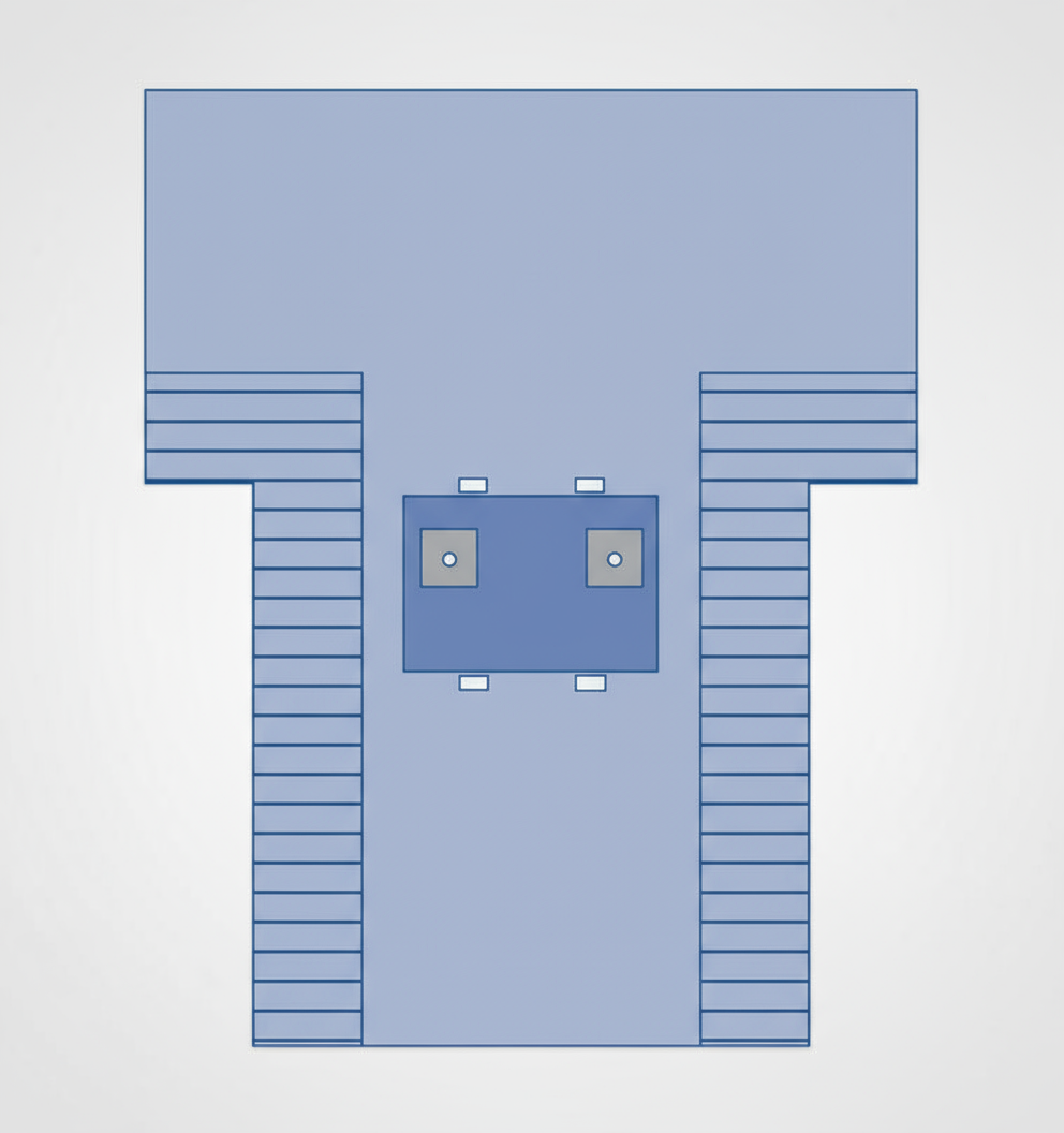 Top-down view showing full layout