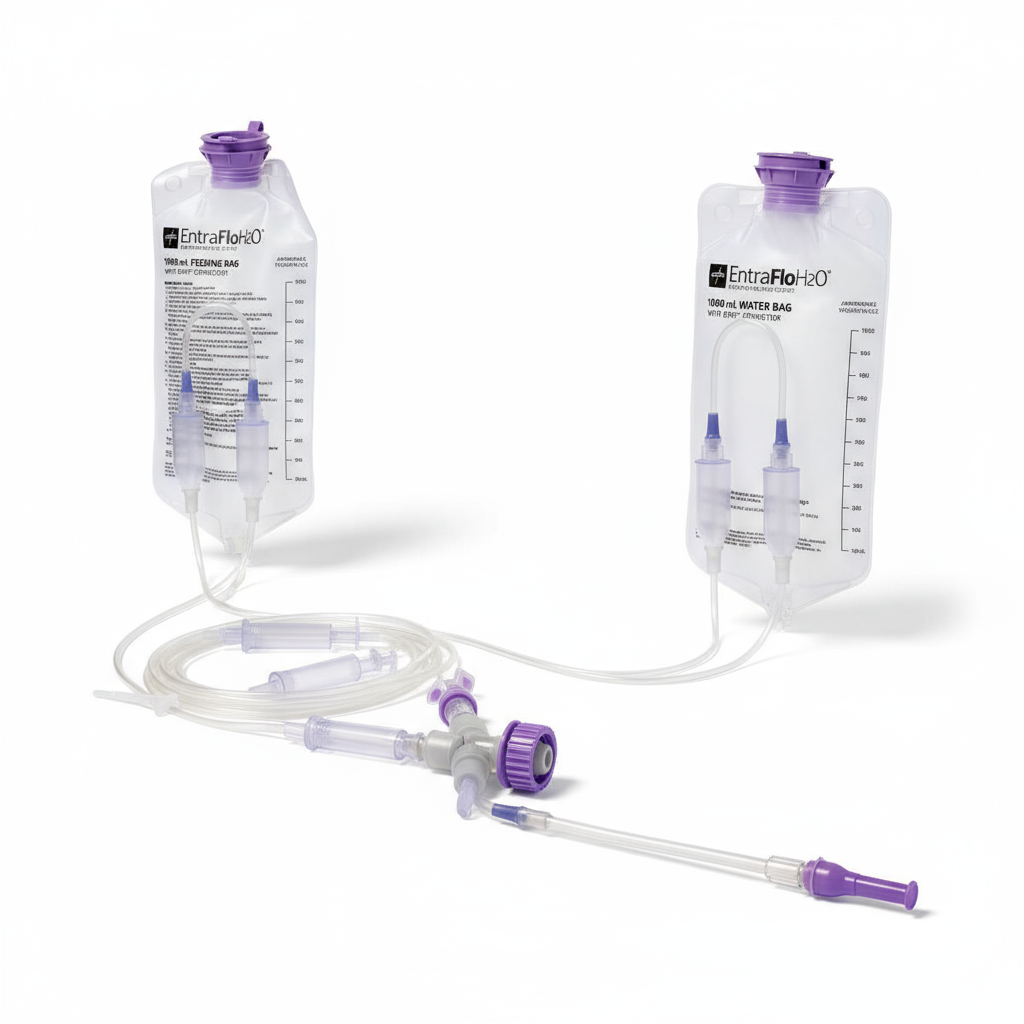 Entraflo EntraFlo H2O Enteral Feeding Pump Bag Set - ENFit 1000mL | Medline ...