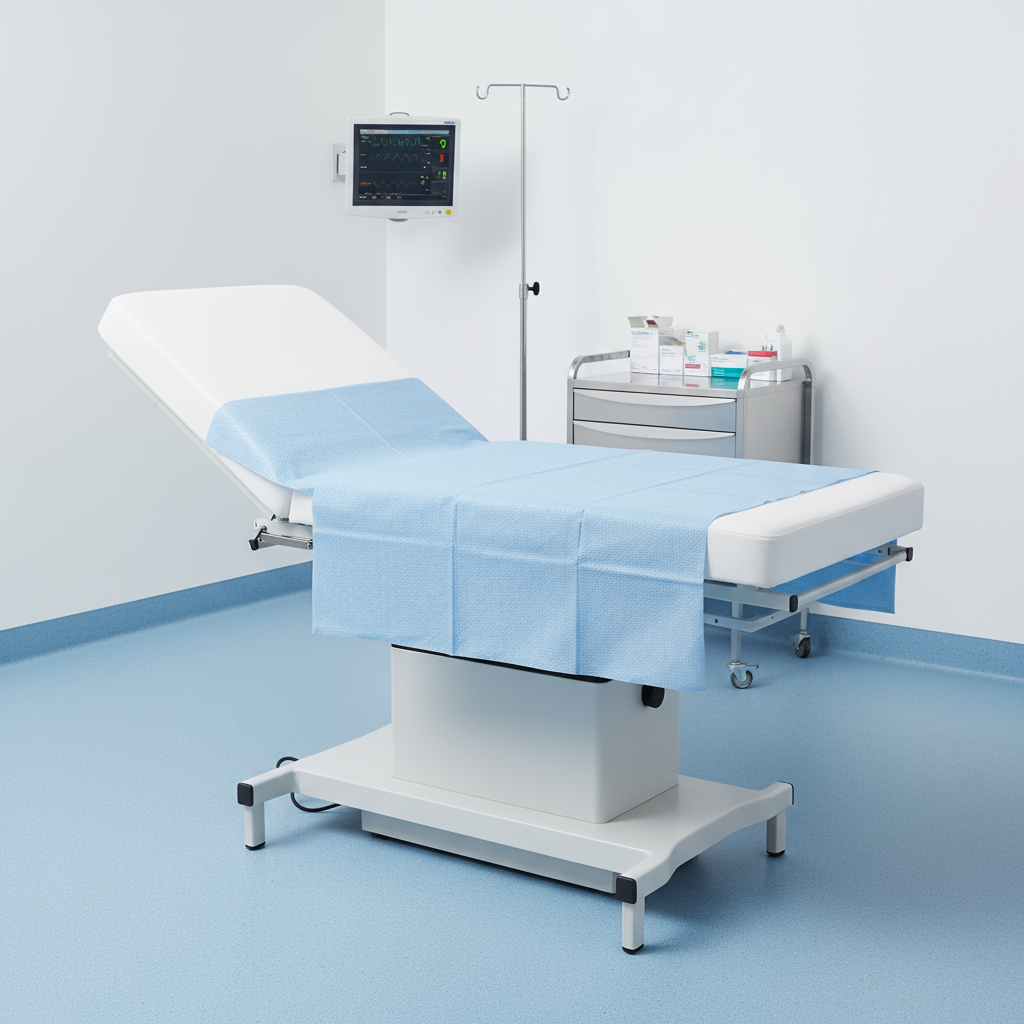 Drape on examination table