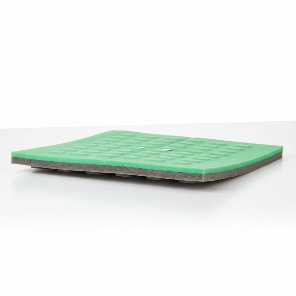 Side angle showing backing