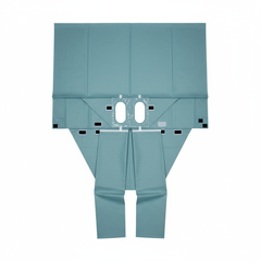 Top-down view of unfolded drape