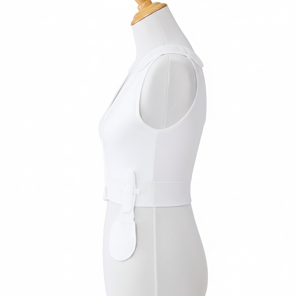 Post-Surgical Compression Bra with Front Zipper - Bamboo Fabric Recovery Support Garment, Size 3XL