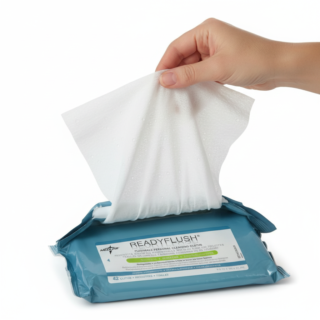 Close-up detail of wipe texture