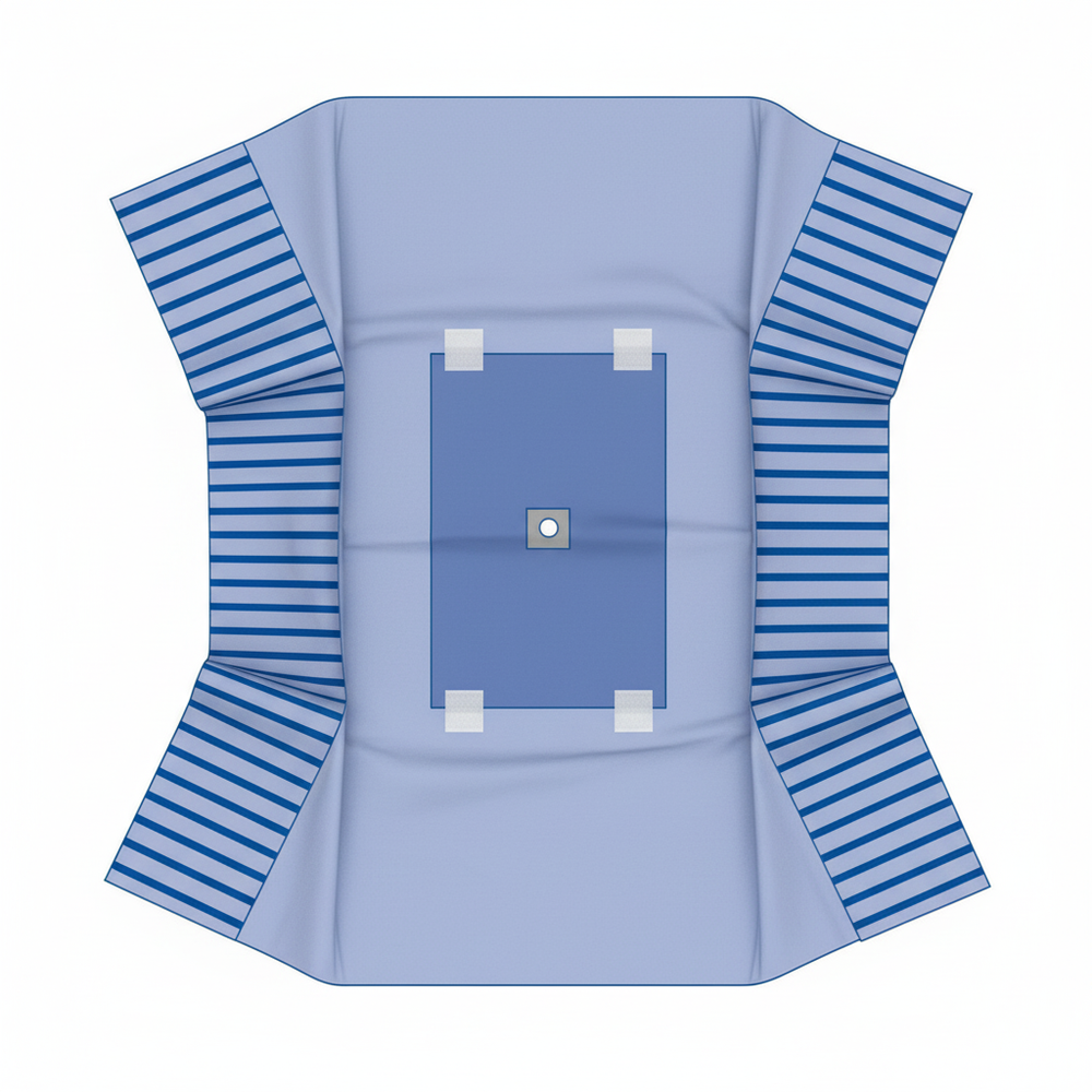 Overhead top-down view