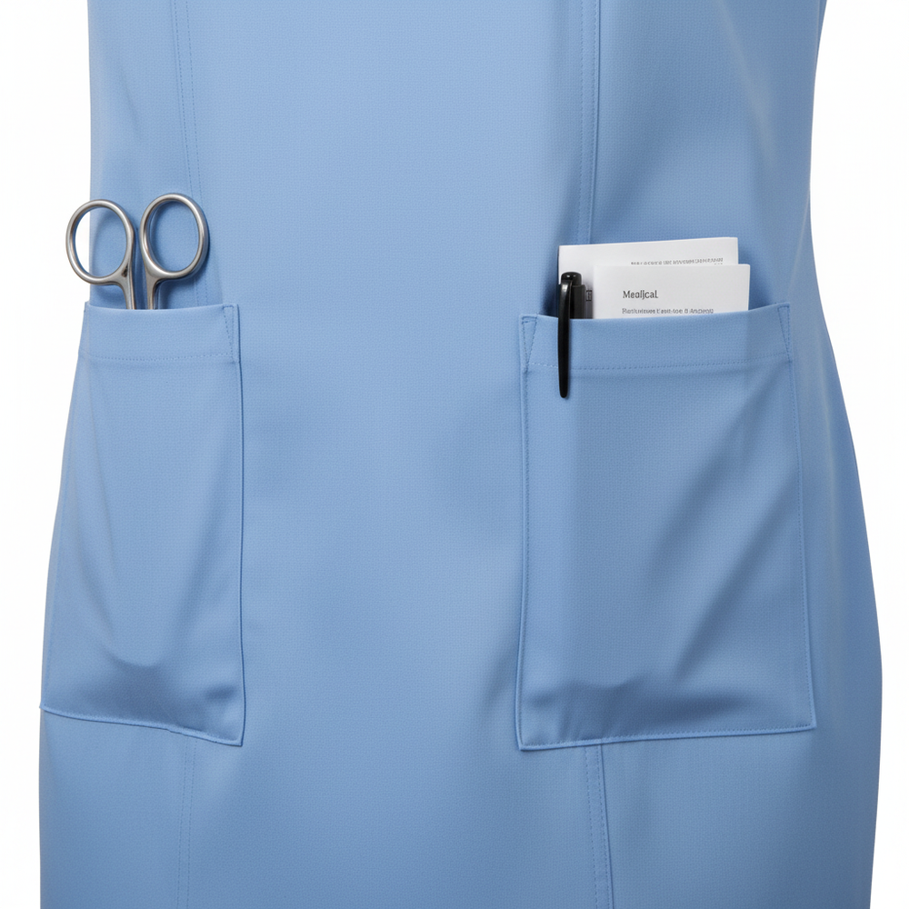 Lab Coat - Pocket and Scissors Holder Detail