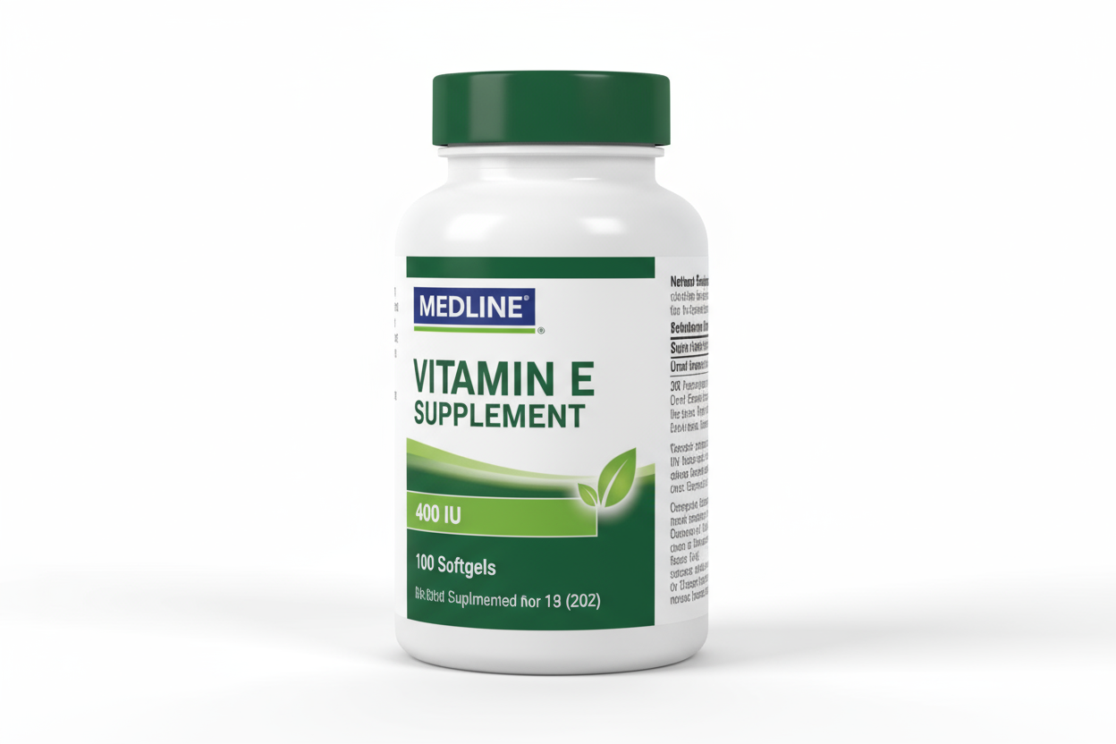 Medline Vitamin E Softgels - High-Potency Antioxidant Supplement | Non ...
