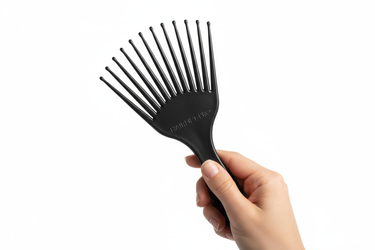 Hair Pick Comb in Hand
