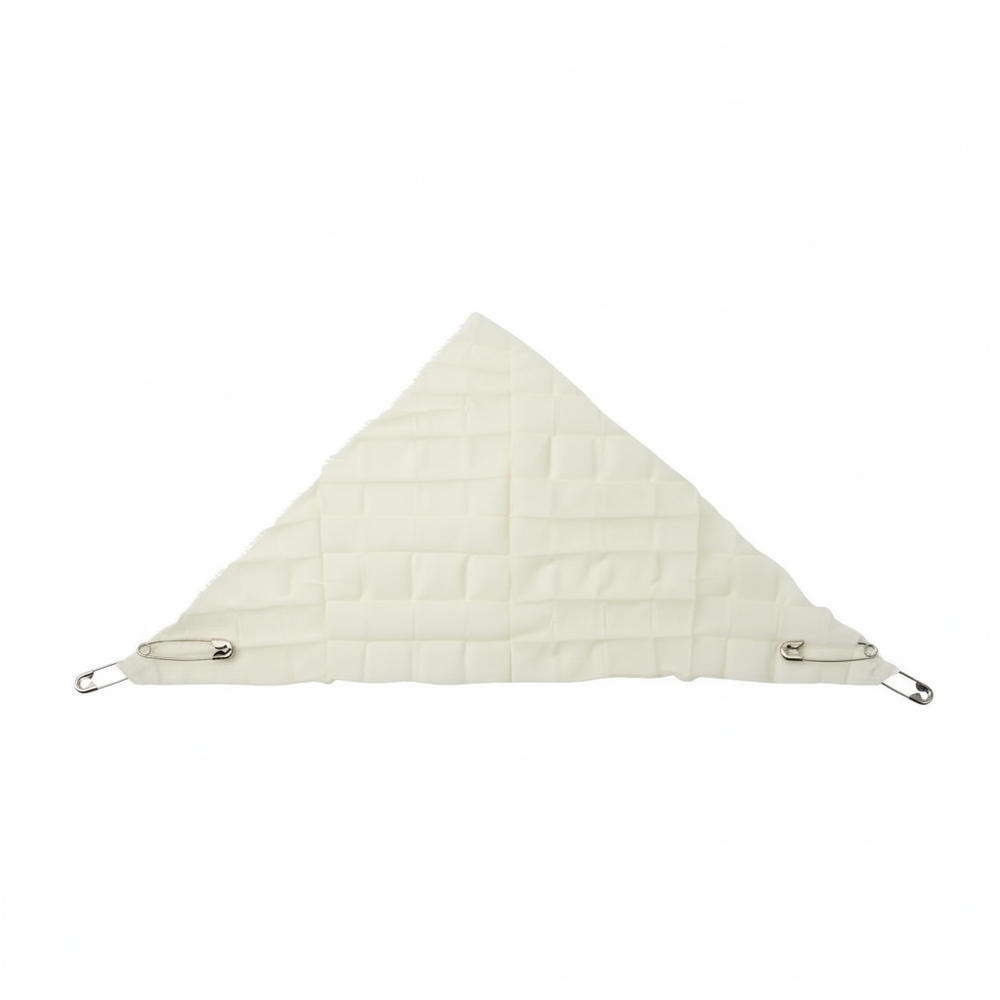 Triangular Bandage Fully Unfolded with Safety Pins