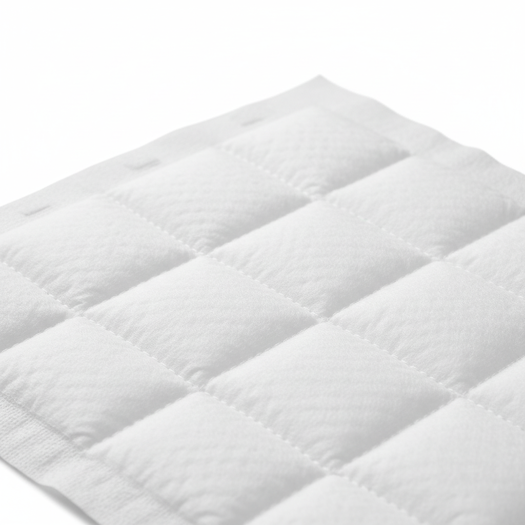 Quilted top sheet texture detail