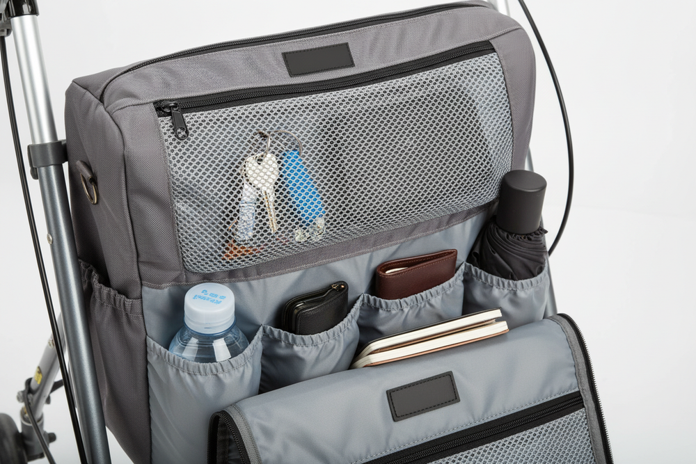 Rollator Front Bag - Compartment Detail