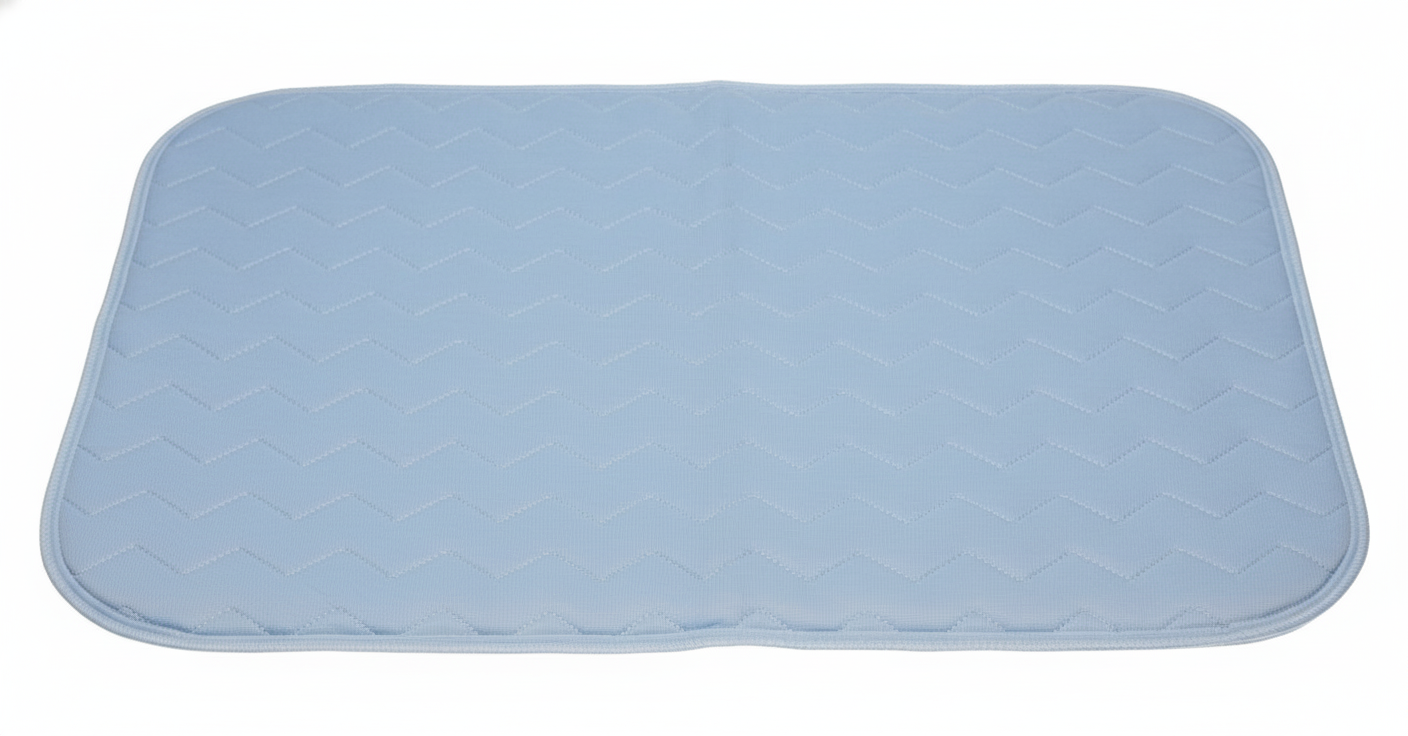 Underpad flat on hospital bed - top view