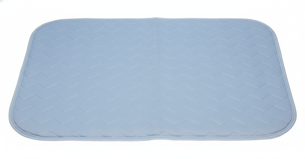 Underpad flat on hospital bed - top view