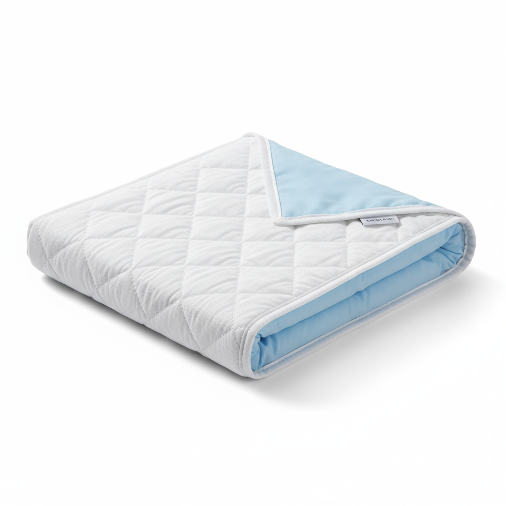 Medline Twill Cover Reusable Underpad - 30x34 Inch Antimicrobial Bed Pad with Silver Technology