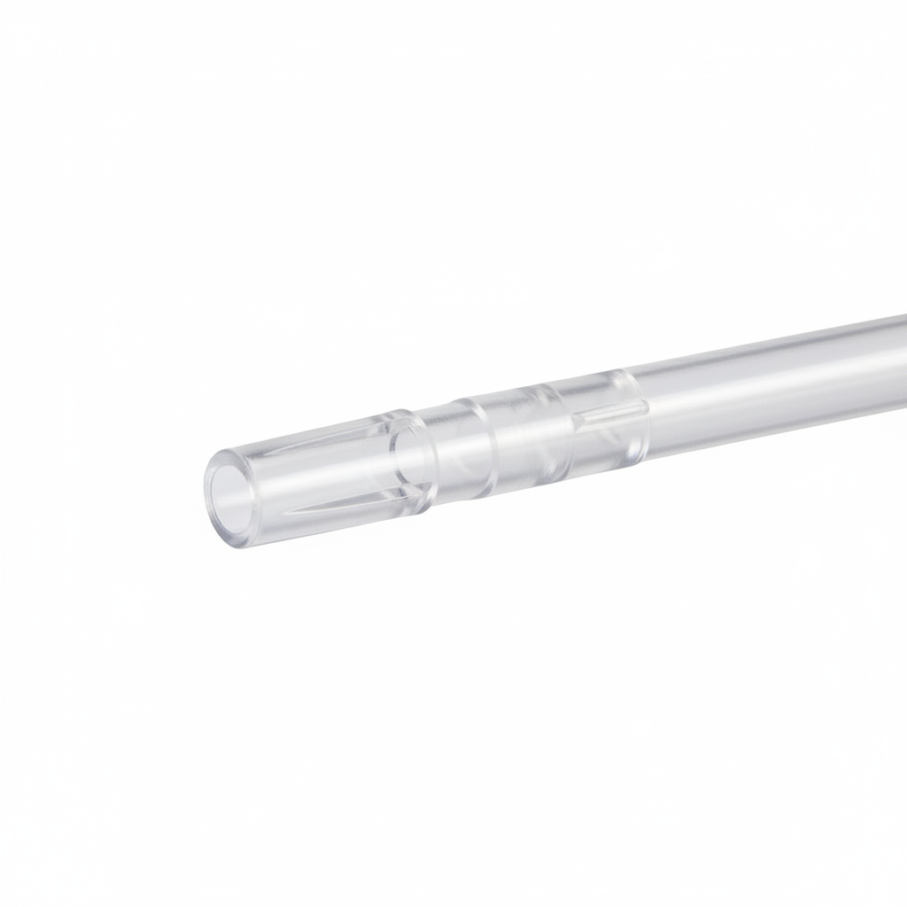 Luer-end connector close-up