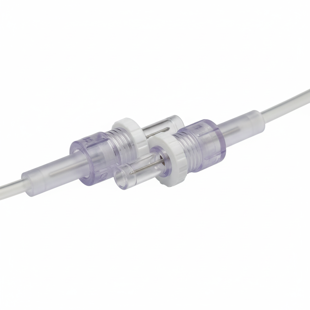 Luer lock connector detail