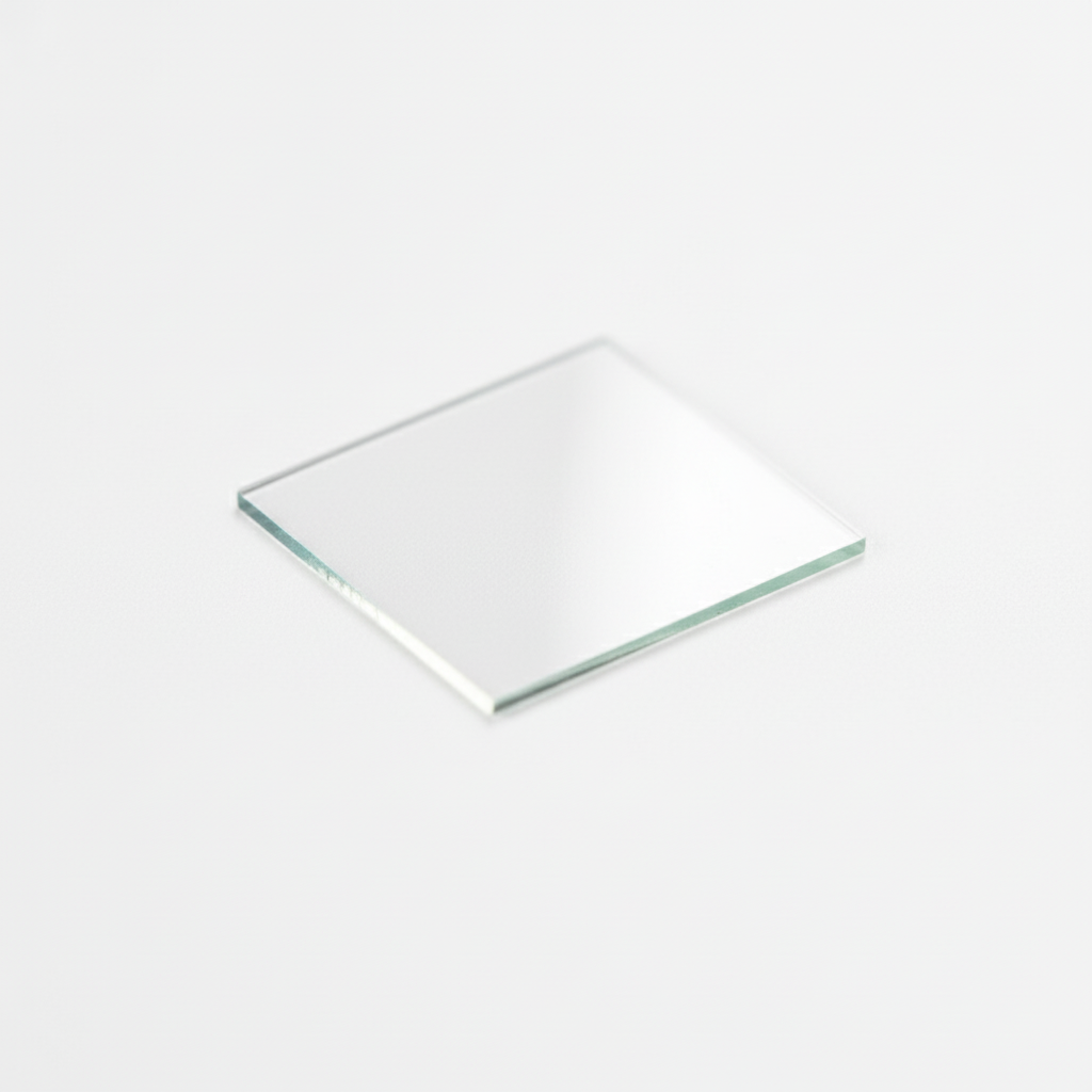 Macro shot of cover glass showing edges and clarity