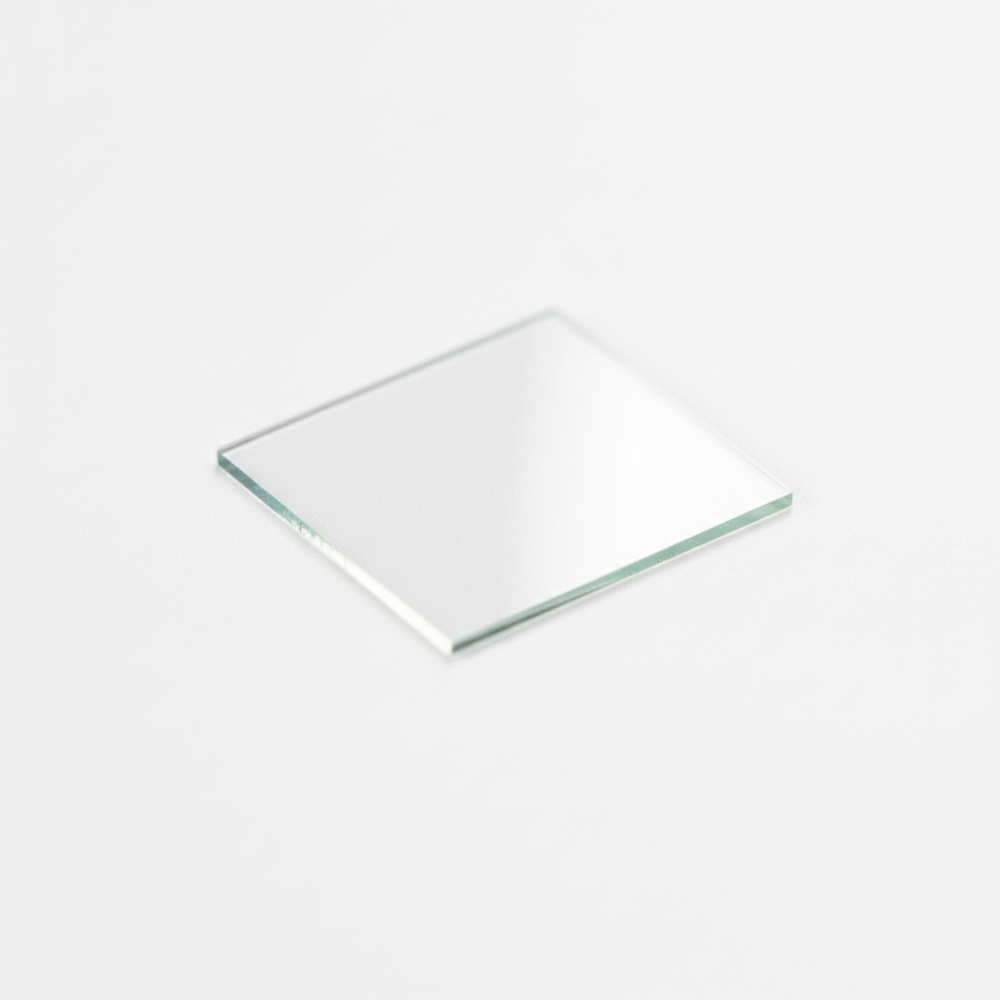 Macro shot of cover glass showing edges and clarity