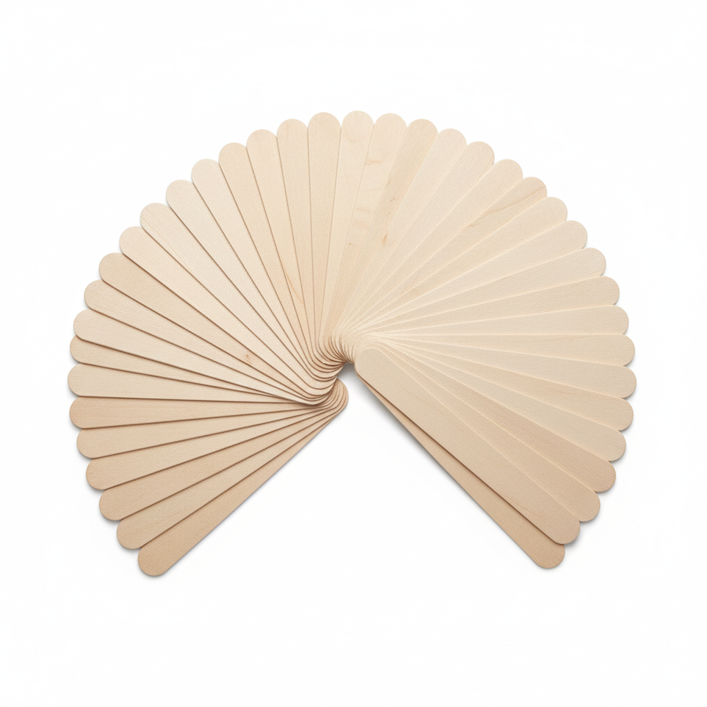 Multiple depressors fanned out showing smooth finish