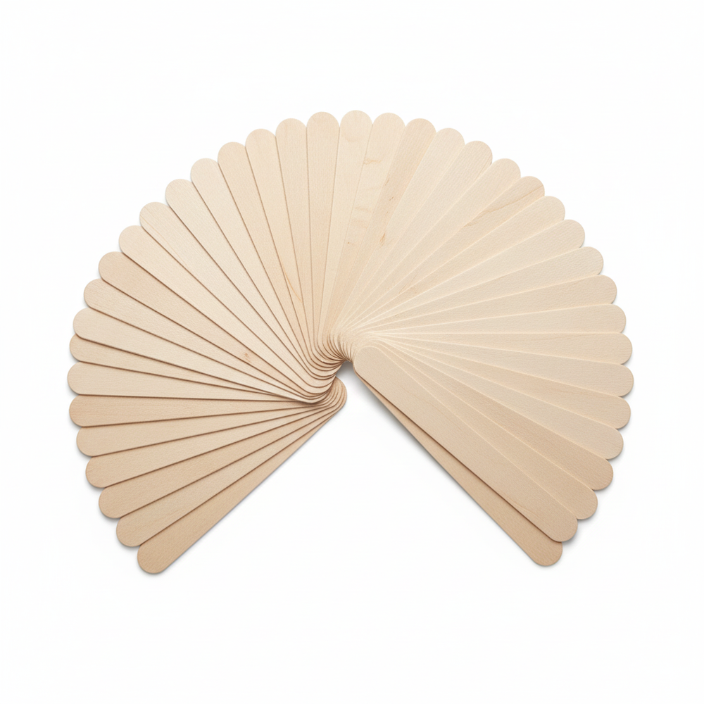 Multiple depressors fanned out showing smooth finish