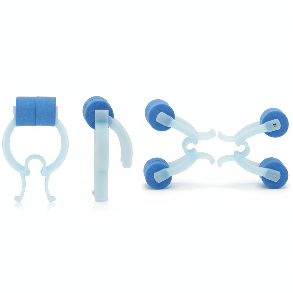 Multiple nose clips showing different views