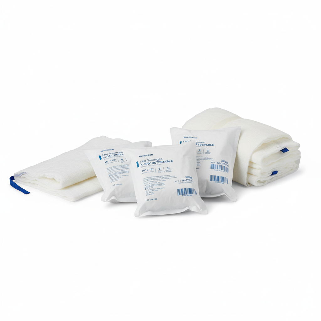 Multiple sterile-wrapped laparotomy sponges