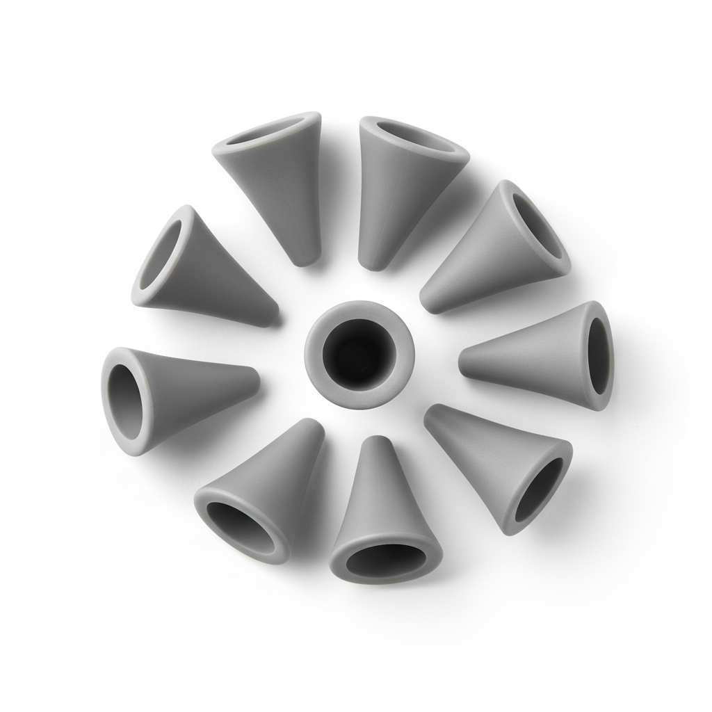 Multiple tips showing opening and shape