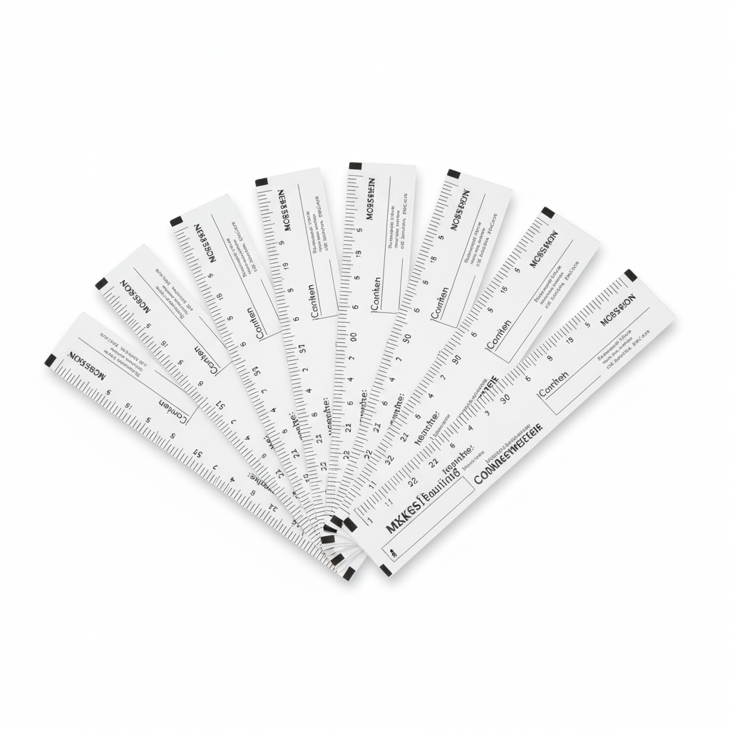 Multiple wound measuring rulers arranged