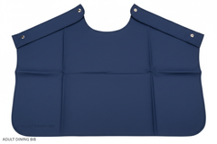Navy Blue Adult Bib Front View