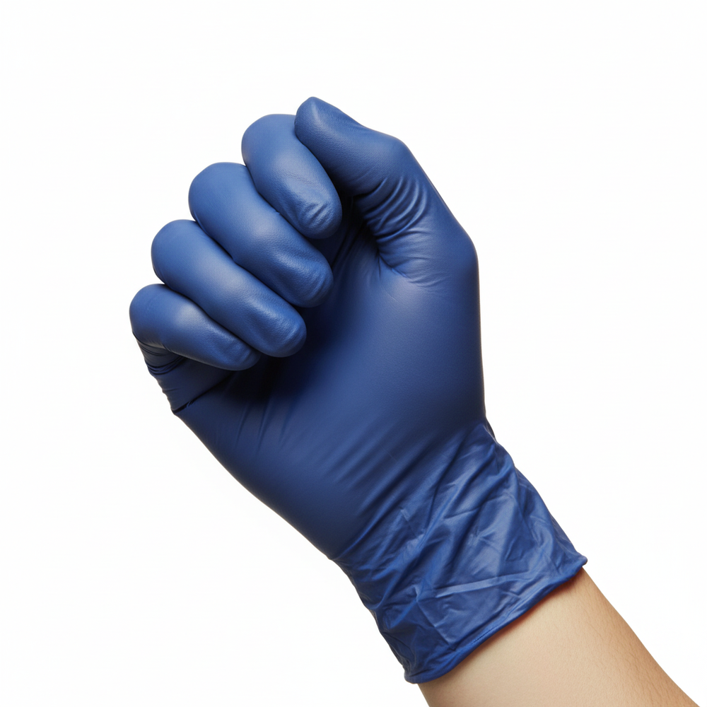 Nitrile Glove Worn on Hand